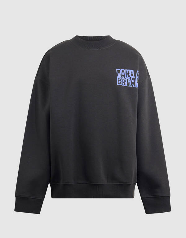 Break Artwork Sweater Donkergrijs SHOEBY BOYS