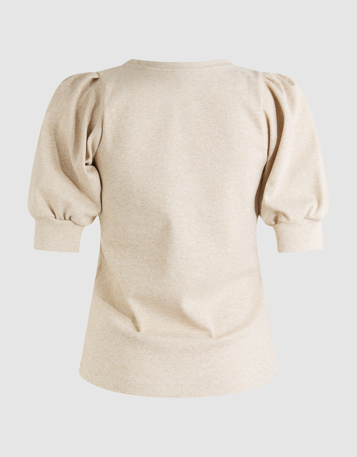 Puff V-hals Top Beige SHOEBY WOMEN