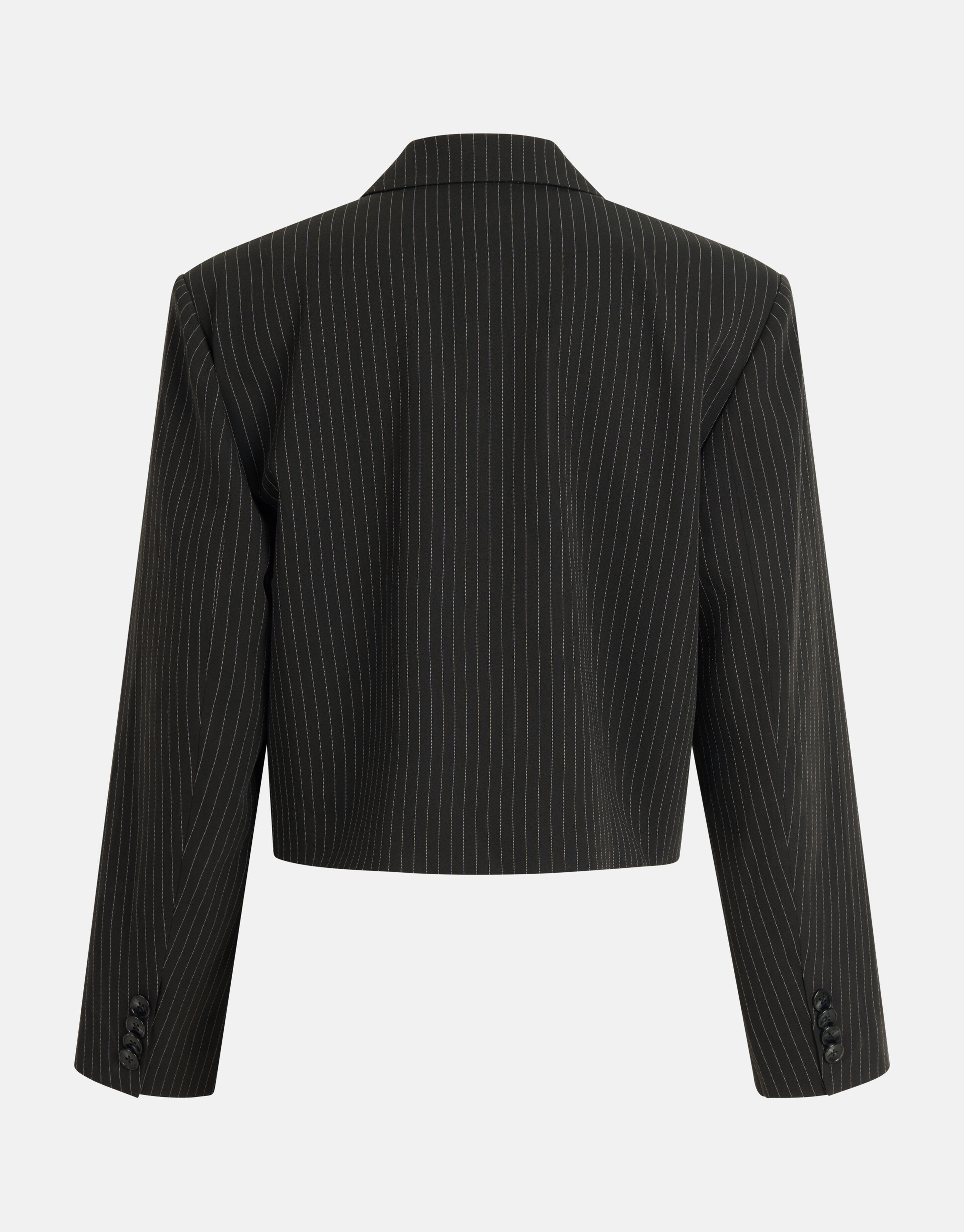 Pinstripe Cropped Blazer Zwart SHOEBY WOMEN