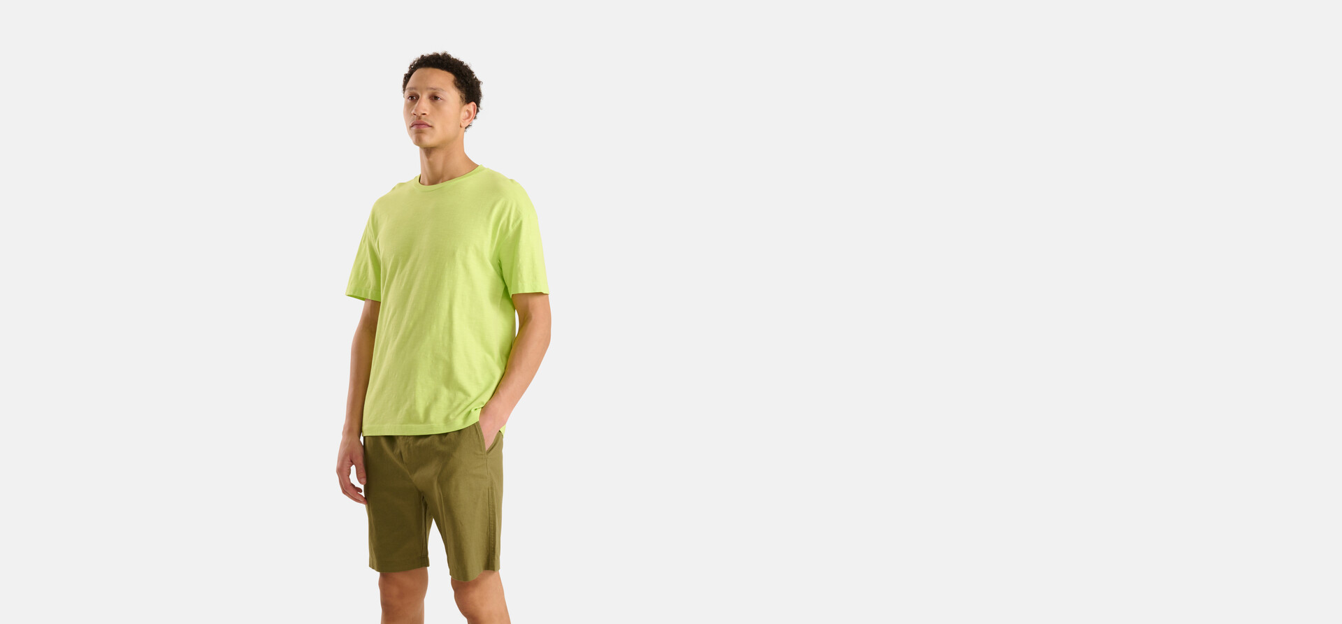 Jersey T-shirt Fel Groen SHOEBY MEN