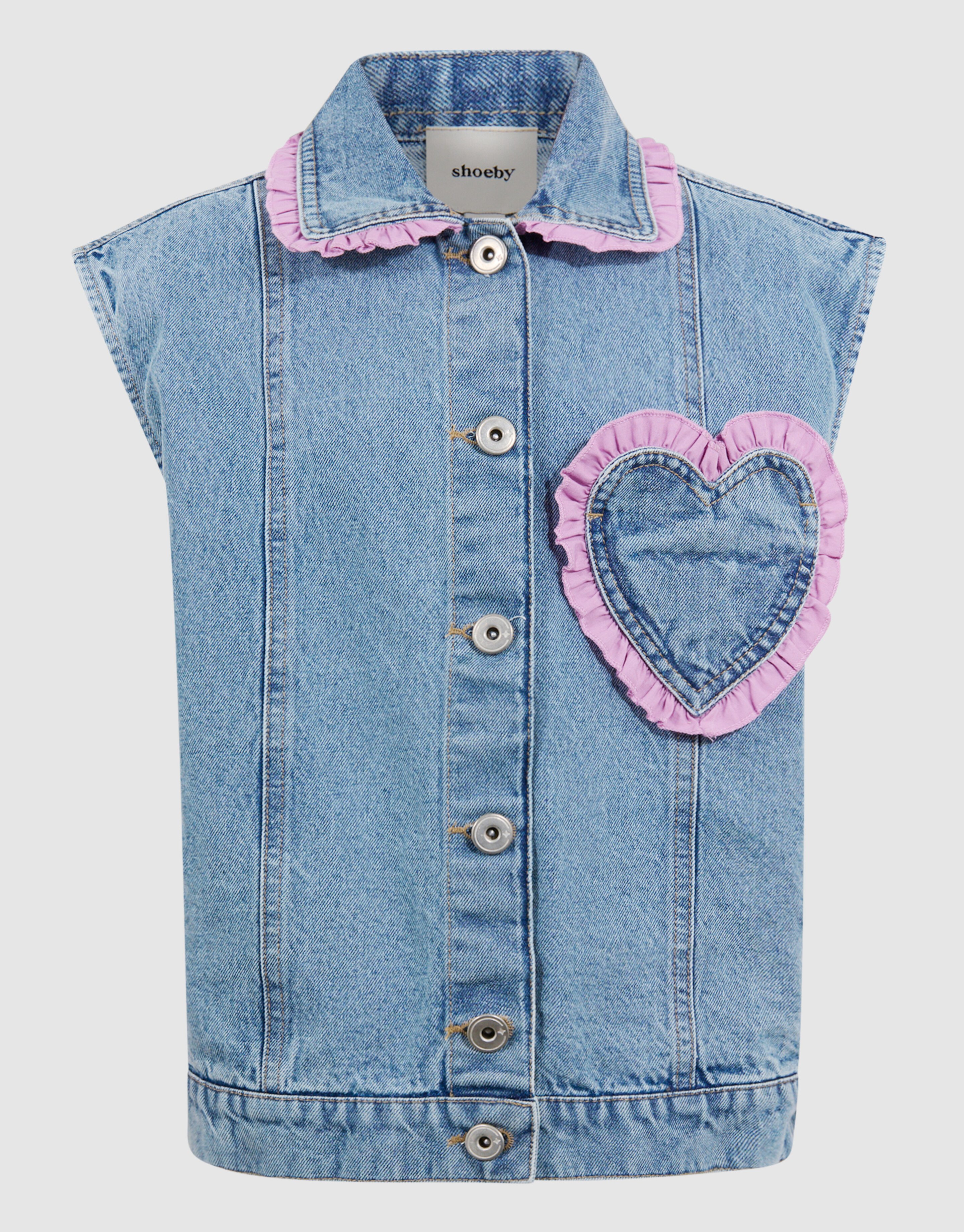 Denim Heart Gilet Blauw SHOEBY GIRLS