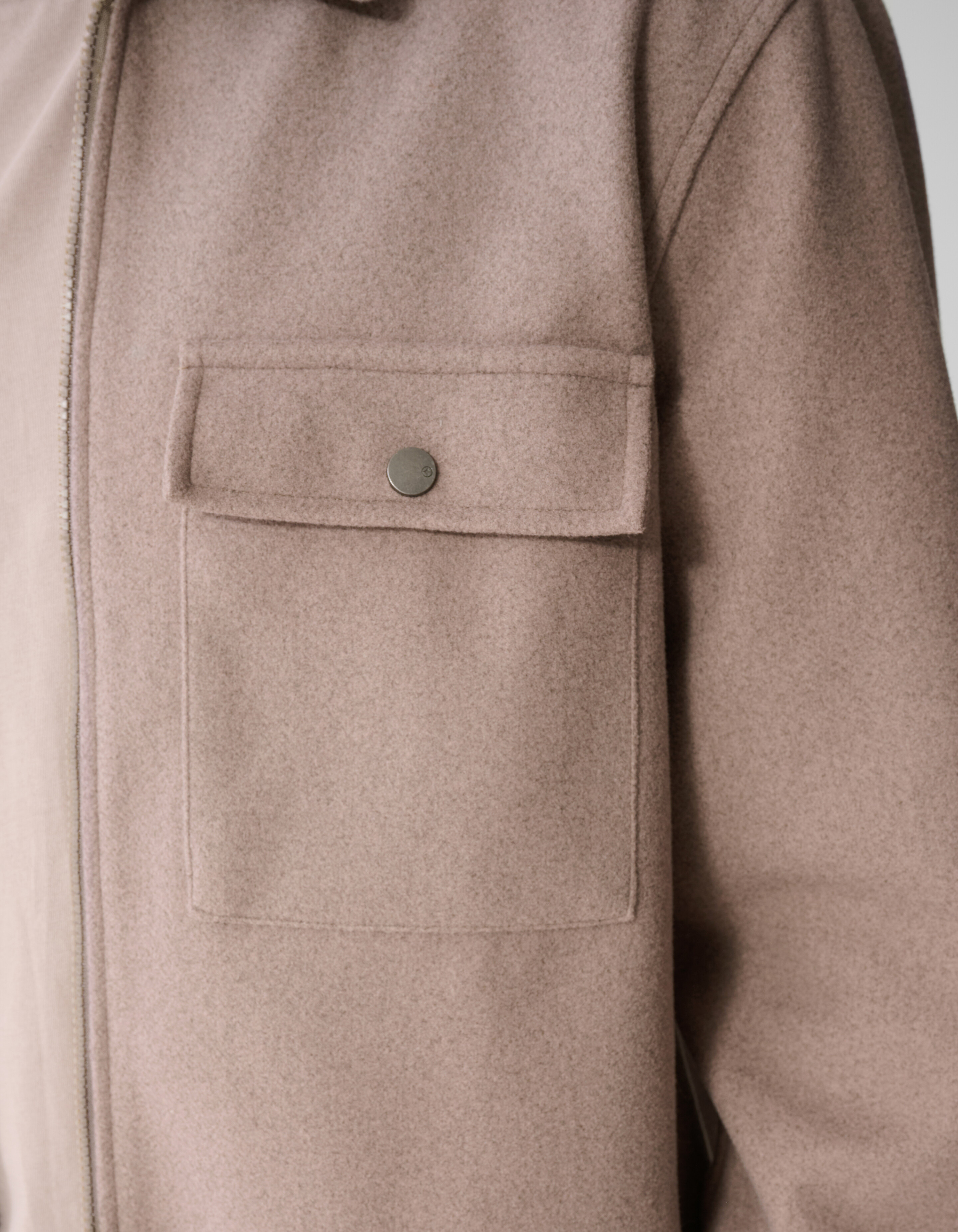 Soft Zip Overshirt Lichtbruin SHOEBY MEN