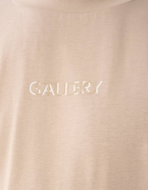 Mixed Tekst Artwork T-shirt Zand SHOEBY MEN