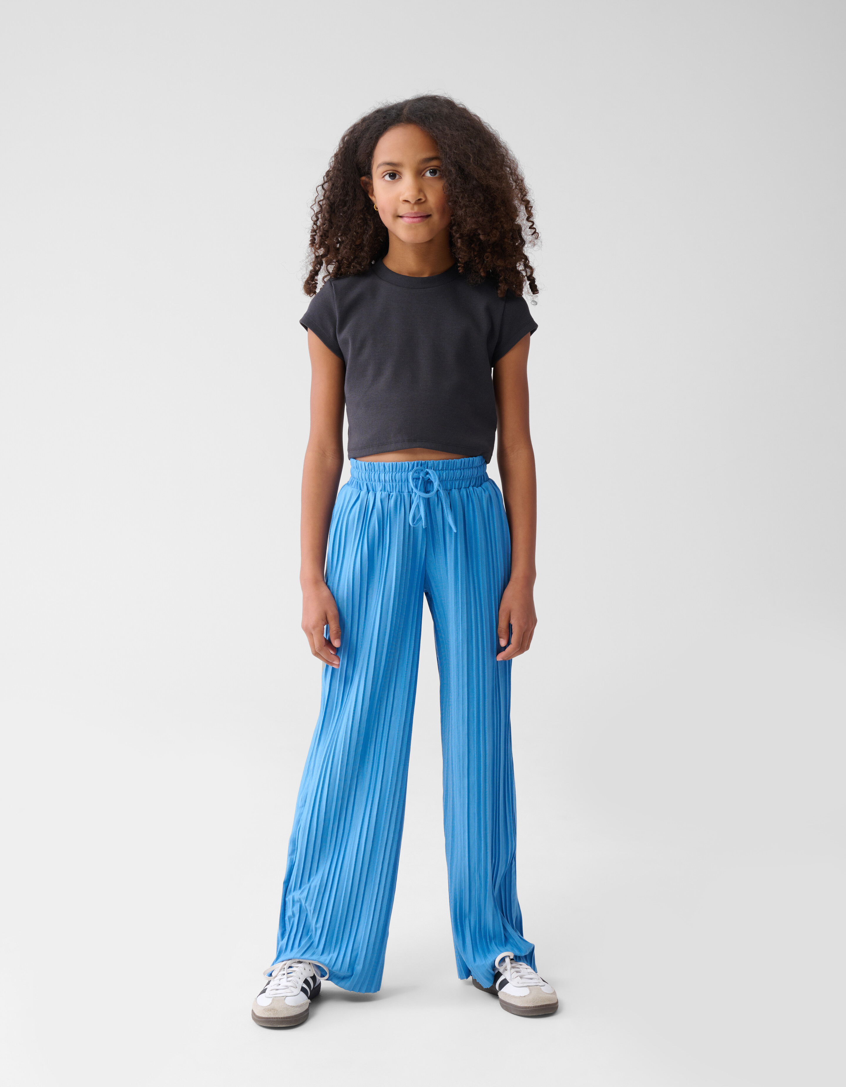 Rib Crop Top Donkergrijs SHOEBY GIRLS