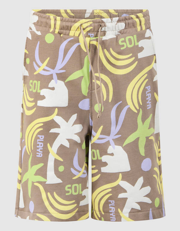Beach Print Short Taupe SHOEBY BOYS