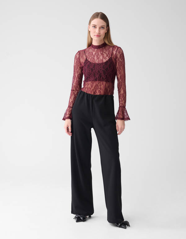 Kanten Top Bordeaux SHOEBY WOMEN