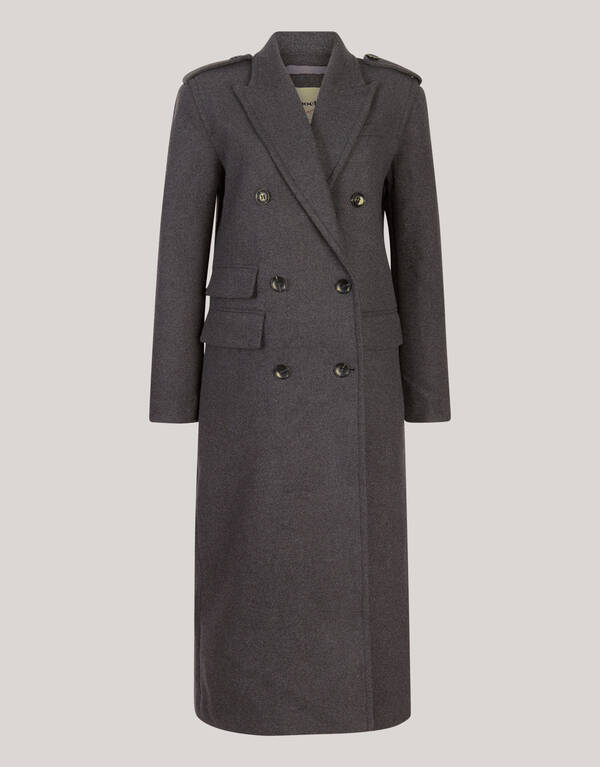 Lange Trenchcoat Donkergrijs SHOEBY WOMEN
