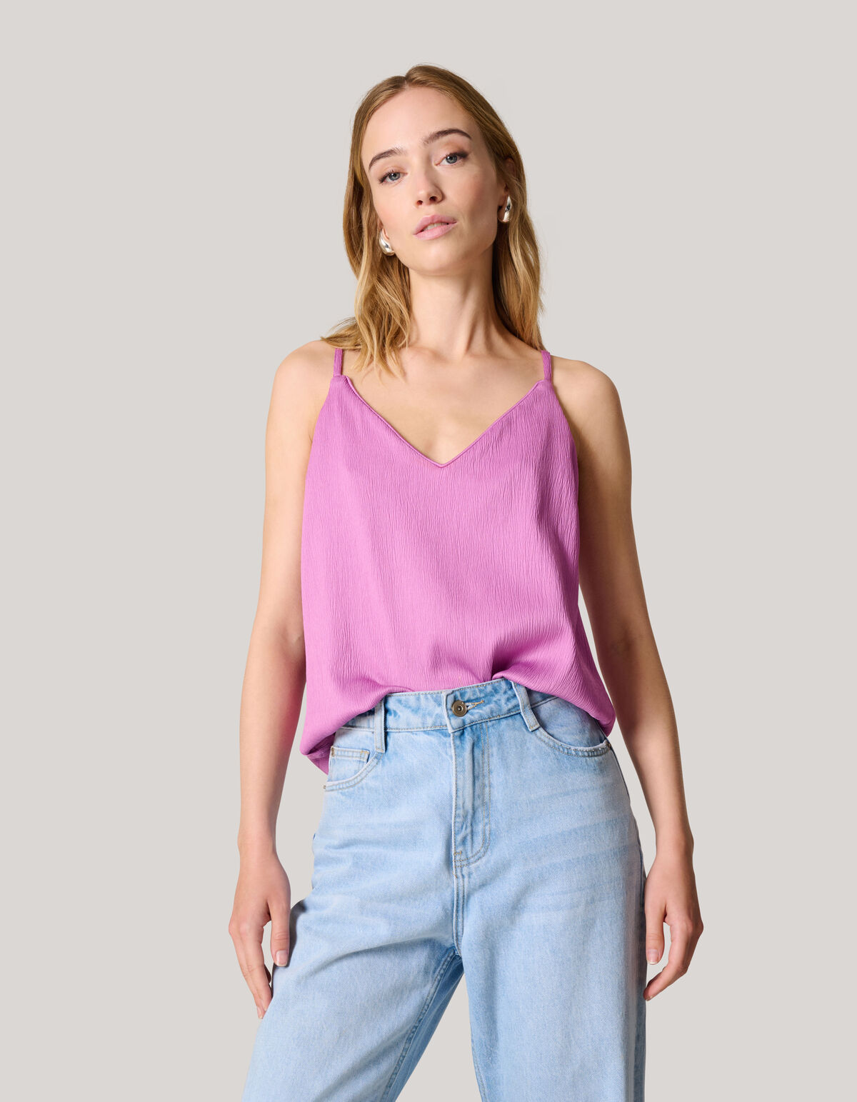 Crinkle Singlet Roze SHOEBY WOMEN