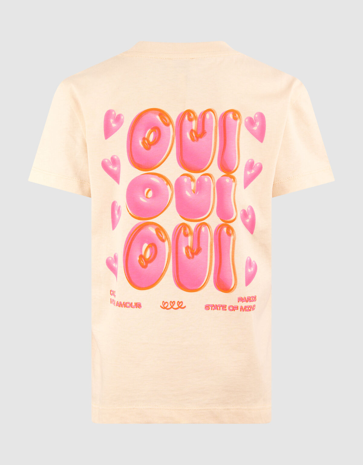 Mon Amour Artwork T-shirt Gebroken Wit SHOEBY GIRLS