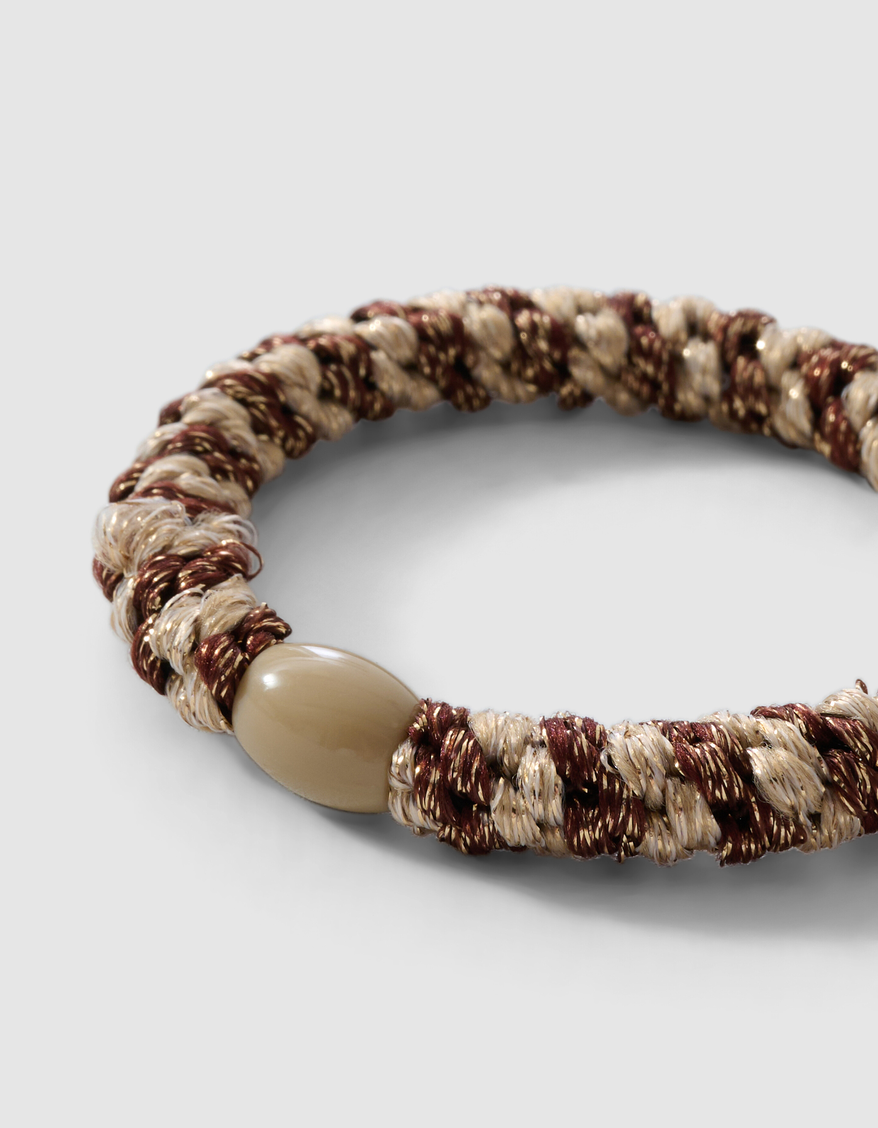 Lurex Haarelastiek Beige/Bruin SHOEBY ACCESSOIRES