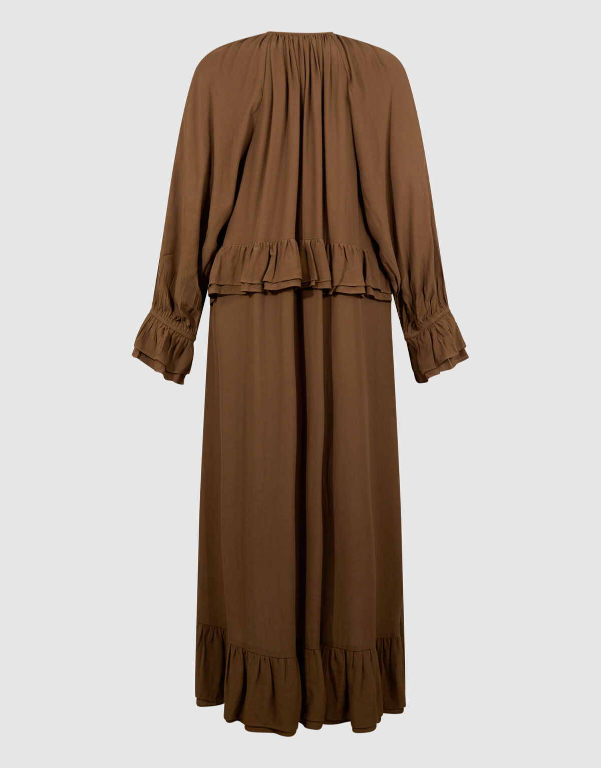 Volant Maxi Jurk Khaki SHOEBY WOMEN