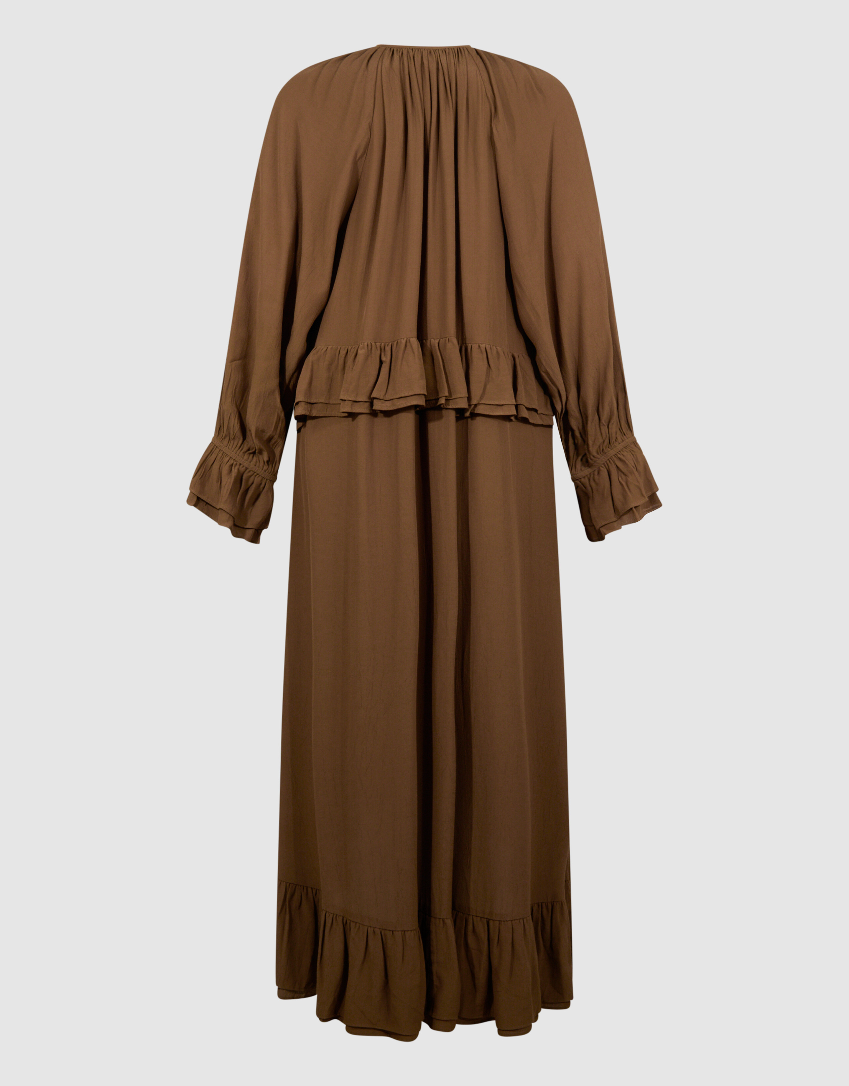 Volant Maxi Jurk Khaki SHOEBY WOMEN