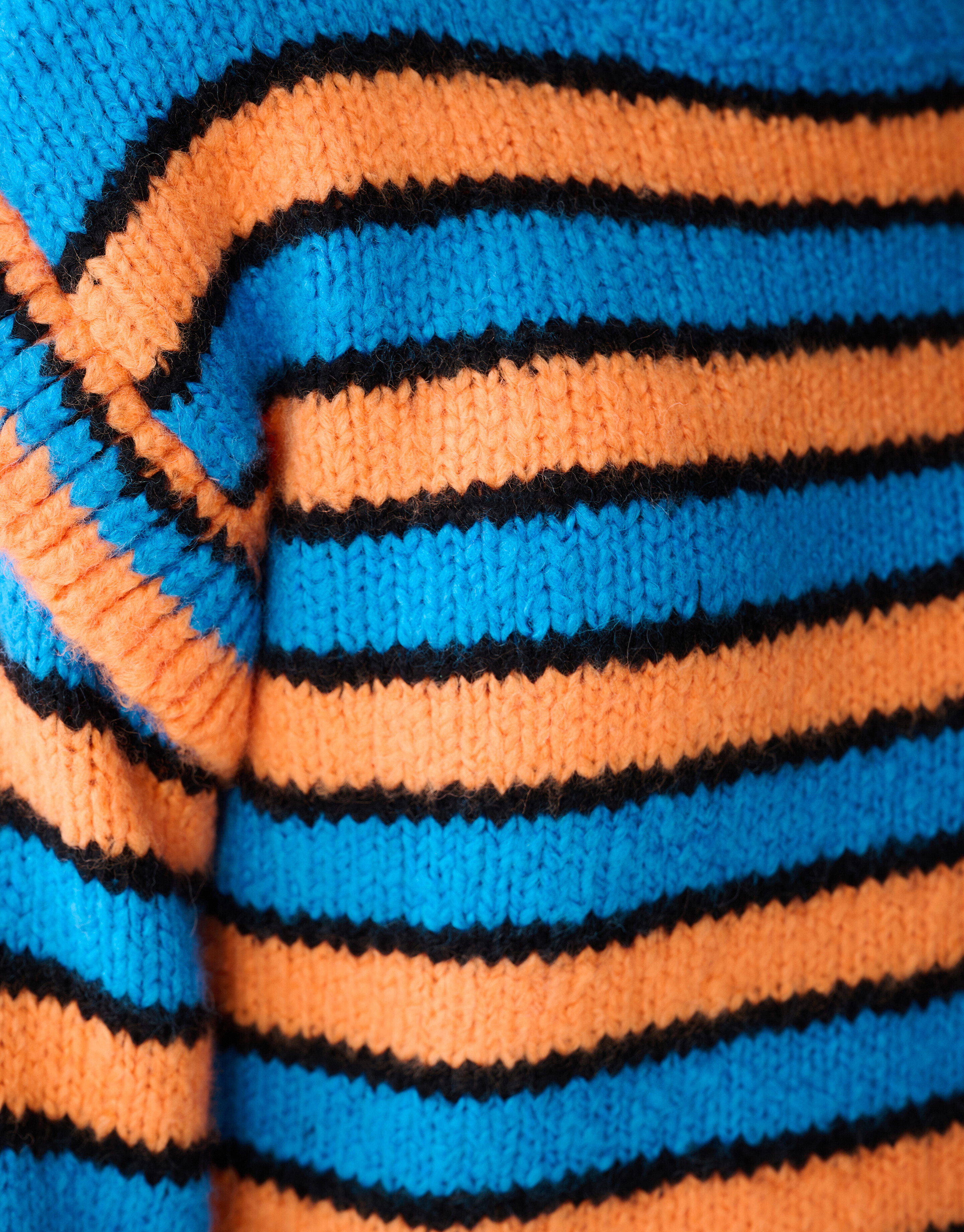Ruffle Stripe Trui Blauw/Oranje SHOEBY GIRLS