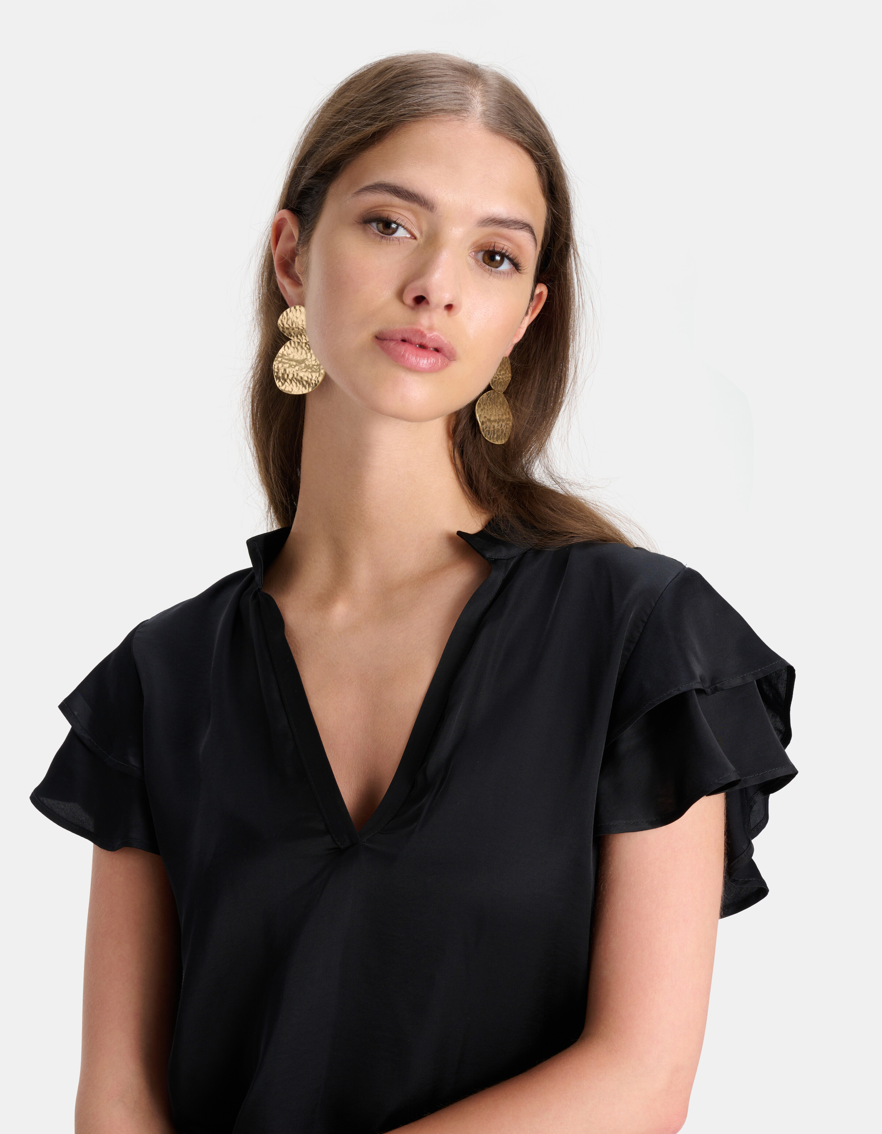 Ruffle Top Zwart SHOEBY WOMEN