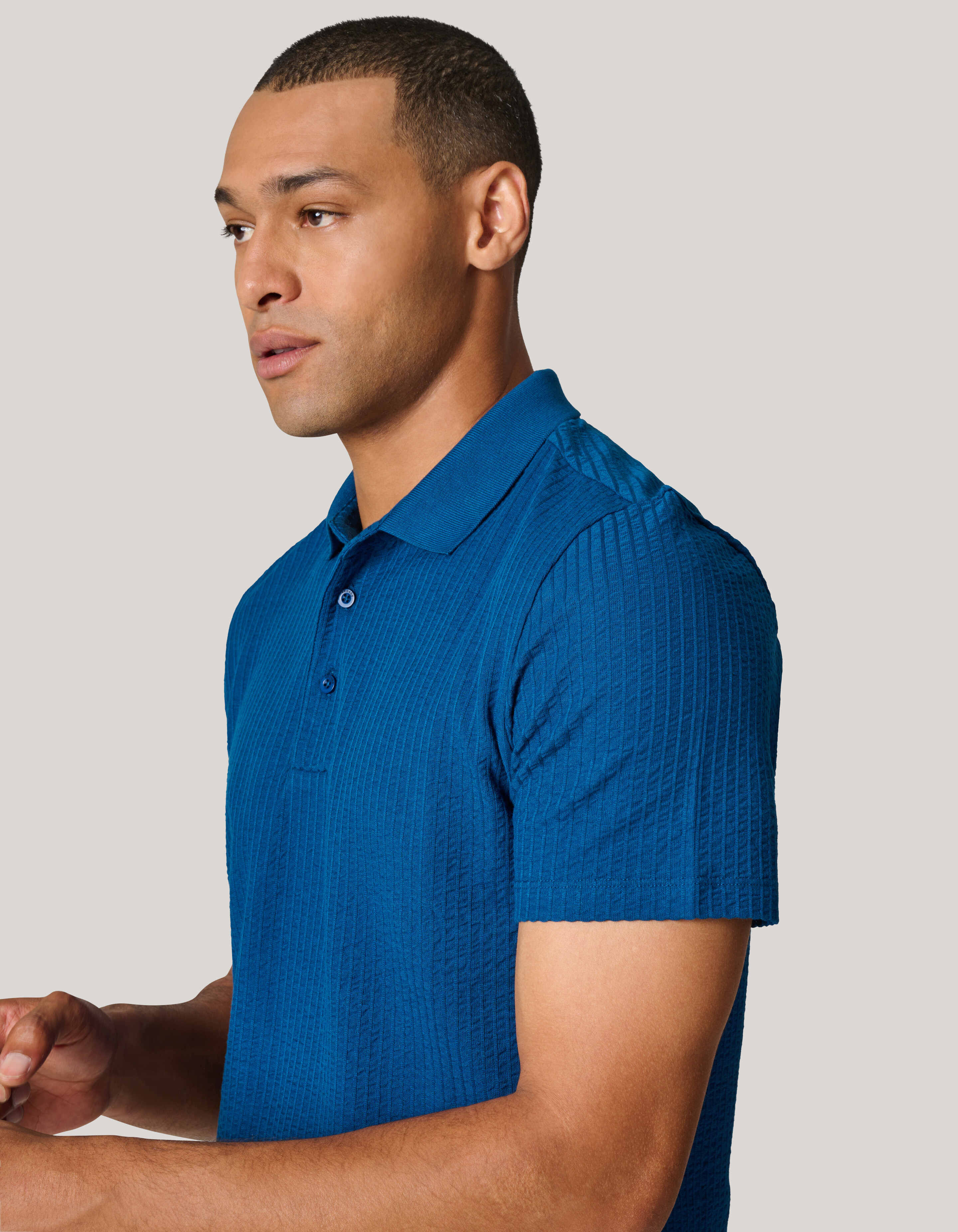 Structuur Polo Blauw SHOEBY MEN
