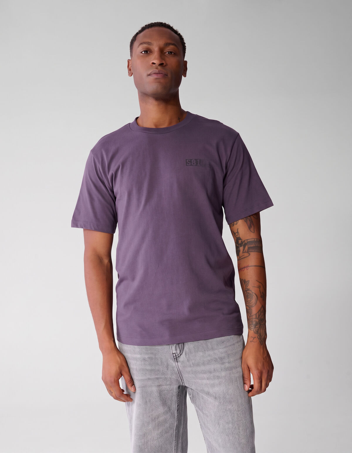 Artwork T-shirt Donkerpaars SHOEBY MEN