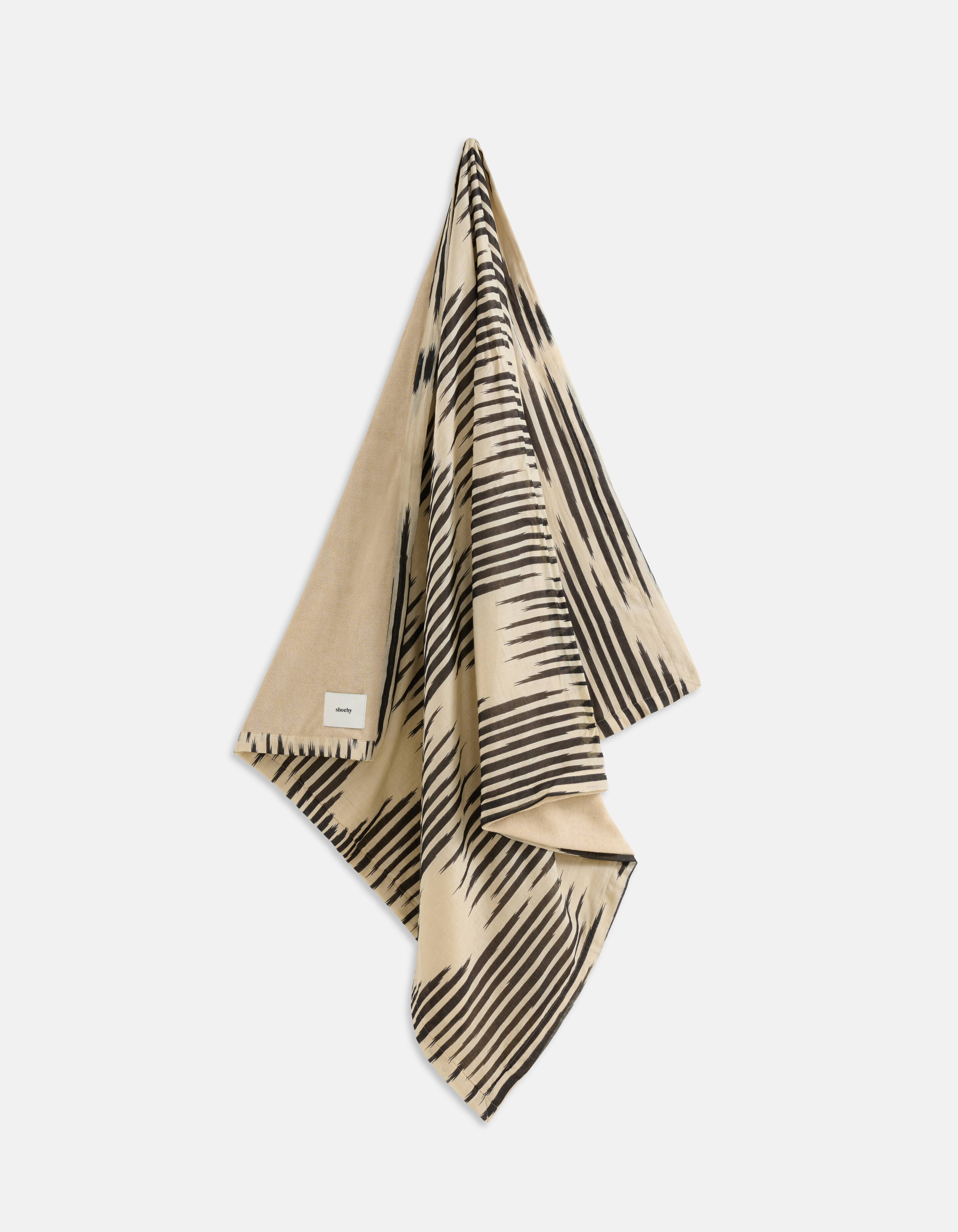 Zigzag Print Badhanddoek Donkergrijs SHOEBY ACCESSOIRES