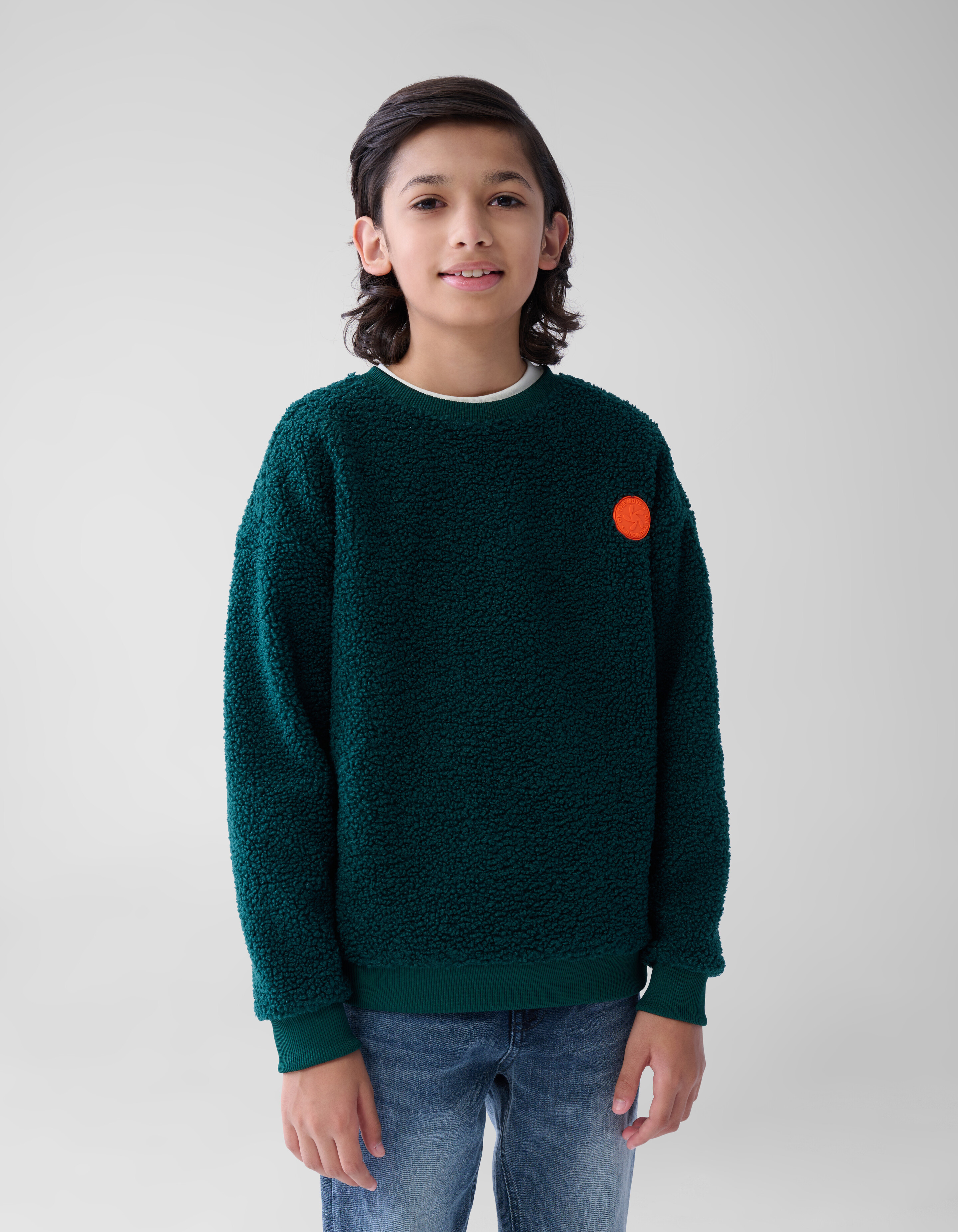Teddy Sweater Donkergroen SHOEBY BOYS