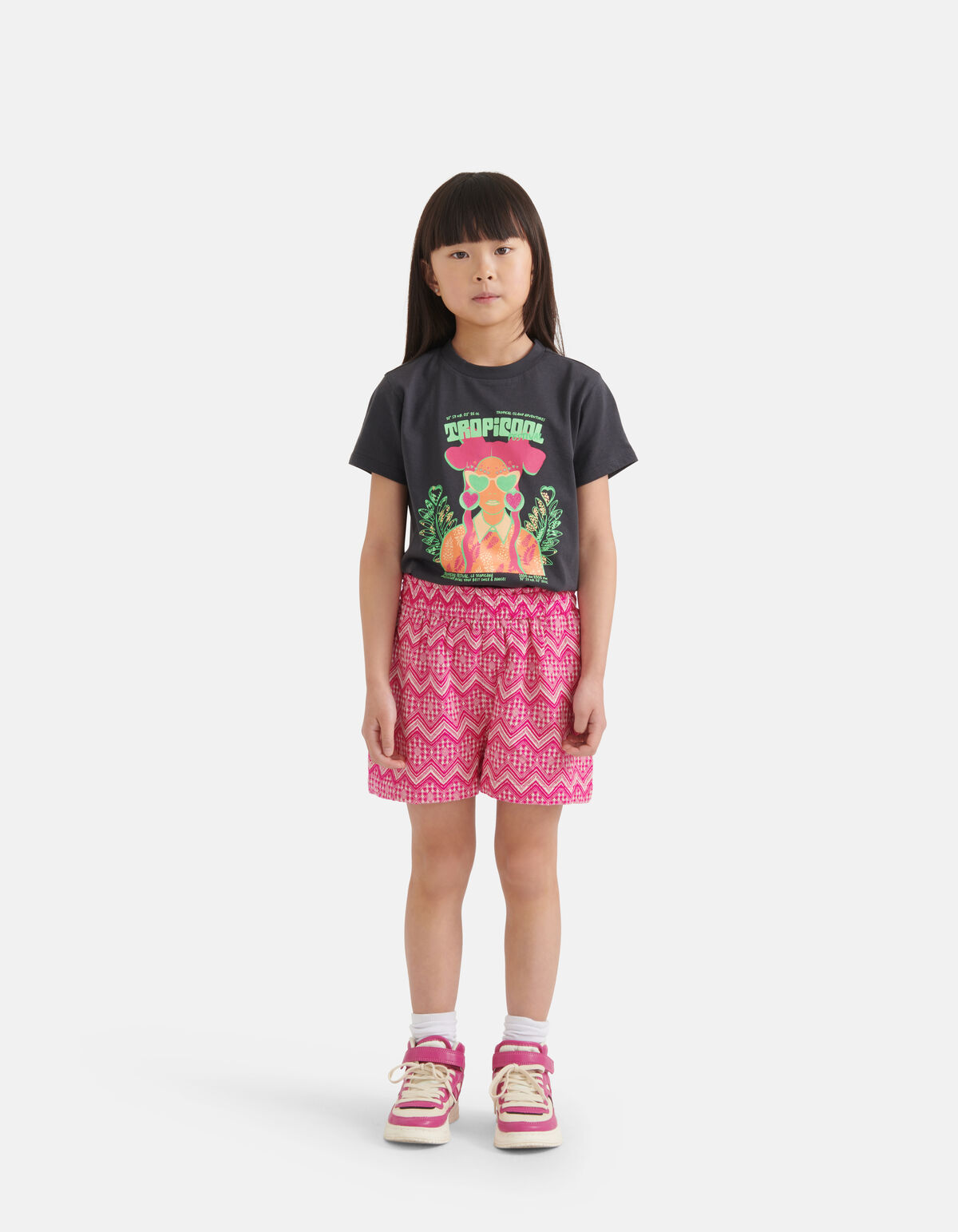 Artwork T-shirt Donkergrijs SHOEBY GIRLS