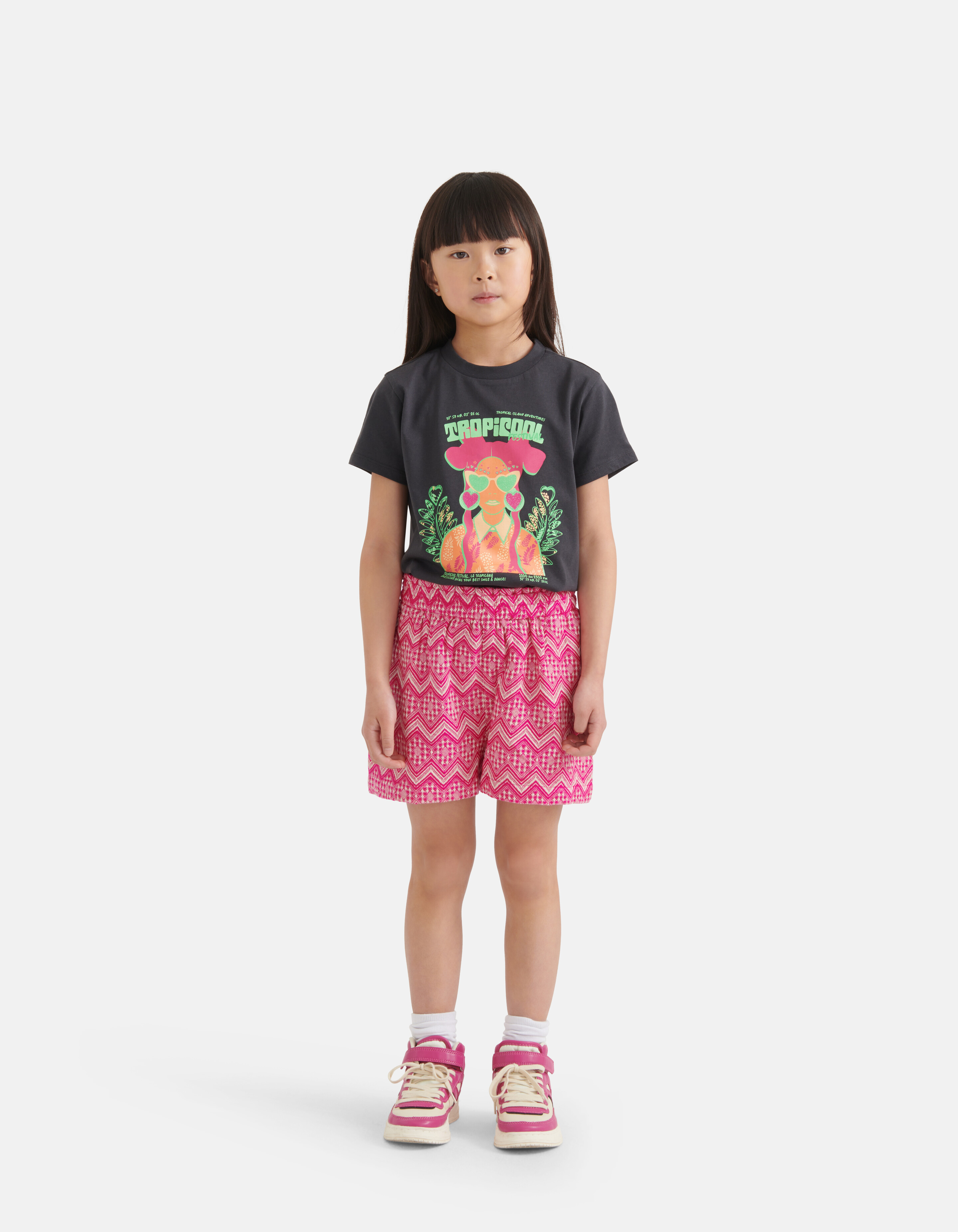 Artwork T-shirt Donkergrijs SHOEBY GIRLS
