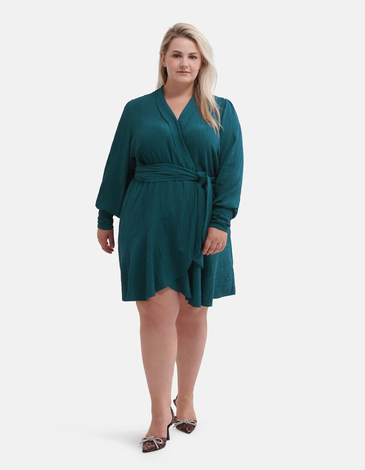 Crinkle Jurk Blauw SHOEBY WOMEN