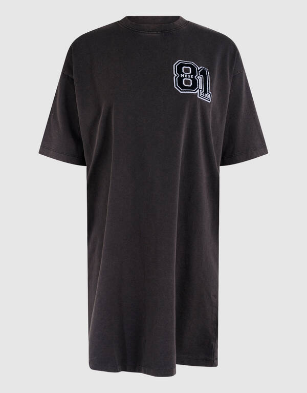 Washed T-shirt Dress Donkergrijs SHOEBY WOMEN