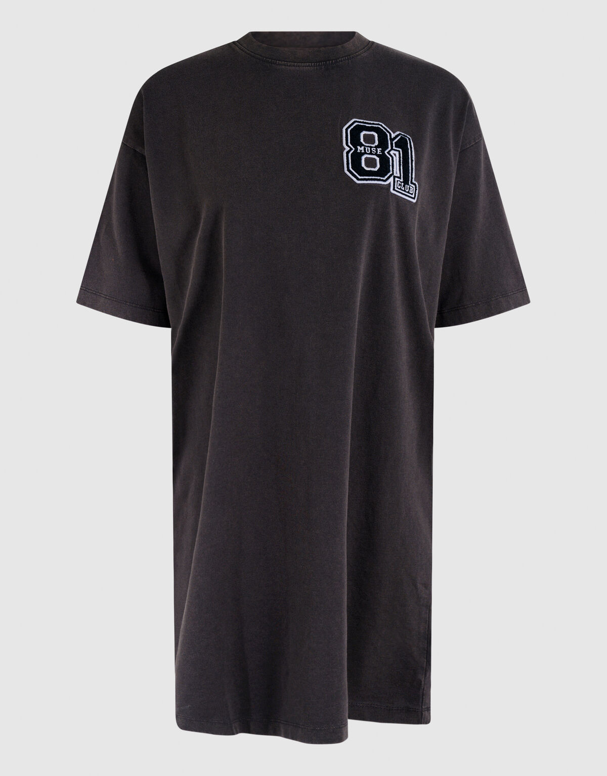 Washed T-shirt Dress Donkergrijs SHOEBY WOMEN