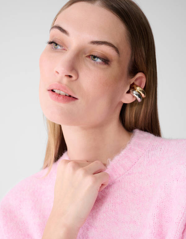 Hairy Short Sleeve Top Roze SHOEBY WOMEN