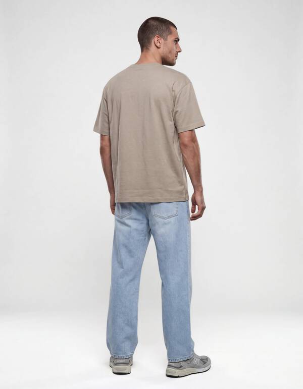 Basis Label T-shirt Lichtgroen SHOEBY MEN