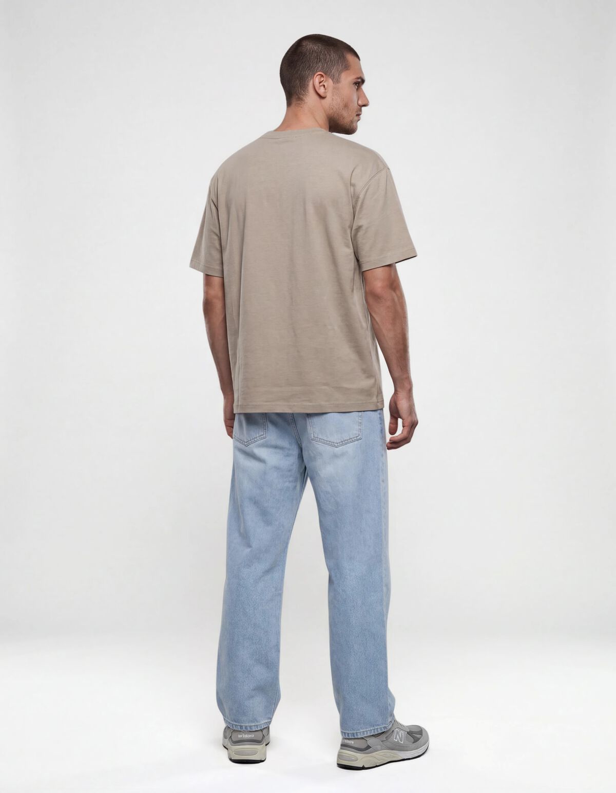 Basis Label T-shirt Lichtgroen SHOEBY MEN