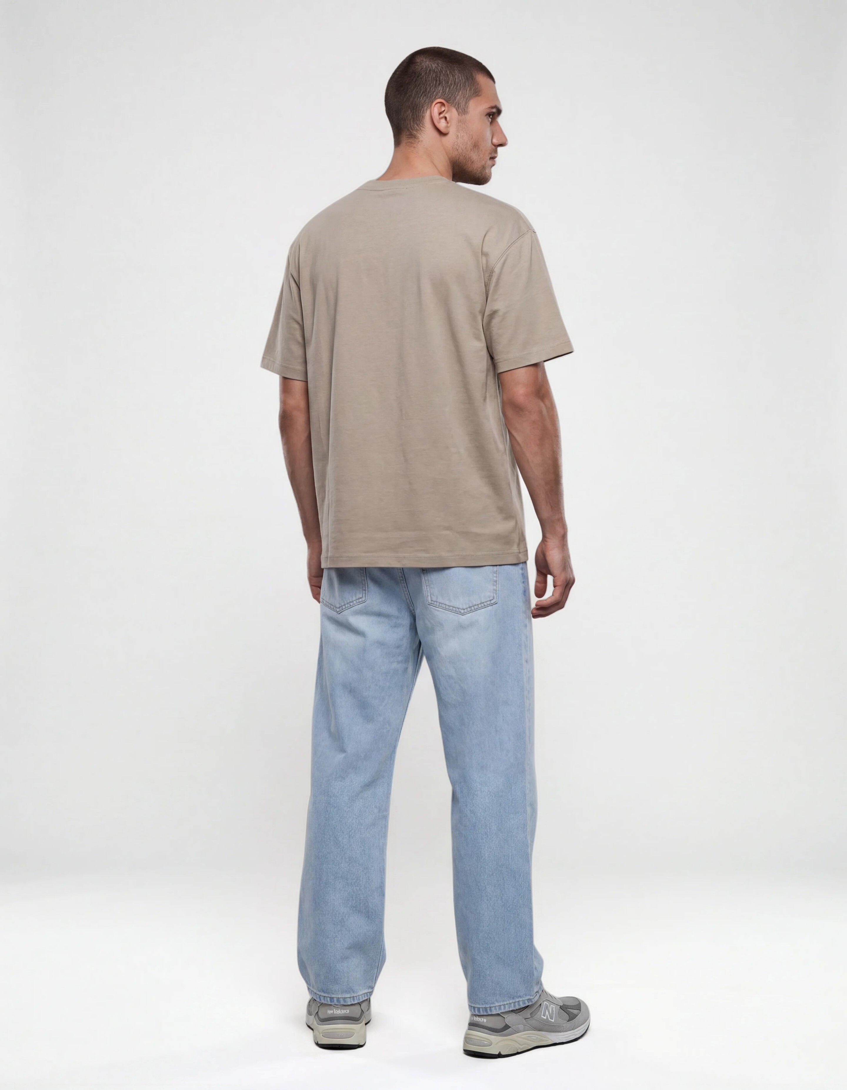 Basis Label T-shirt Lichtgroen SHOEBY MEN