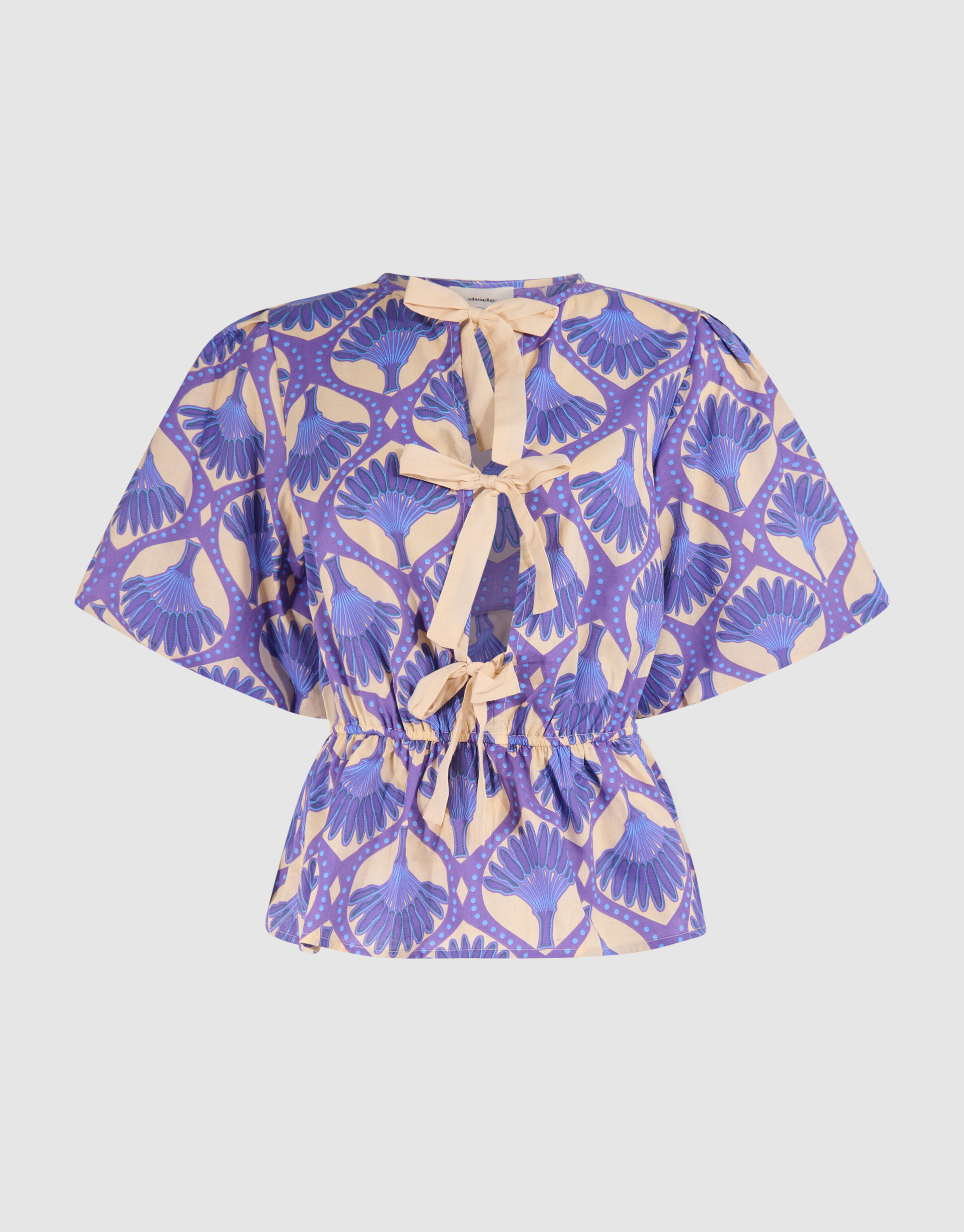 Printed Strik Top Paars SHOEBY WOMEN