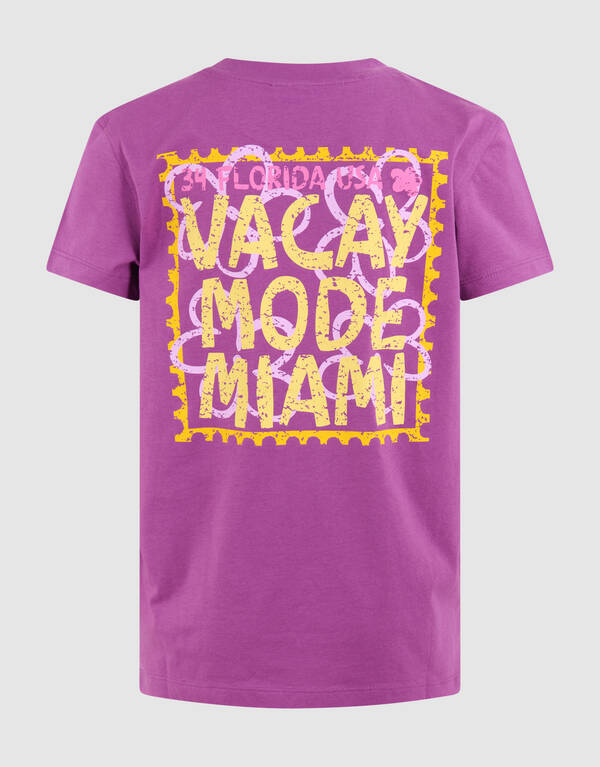 Vacay Artwork T-shirt Paars SHOEBY GIRLS