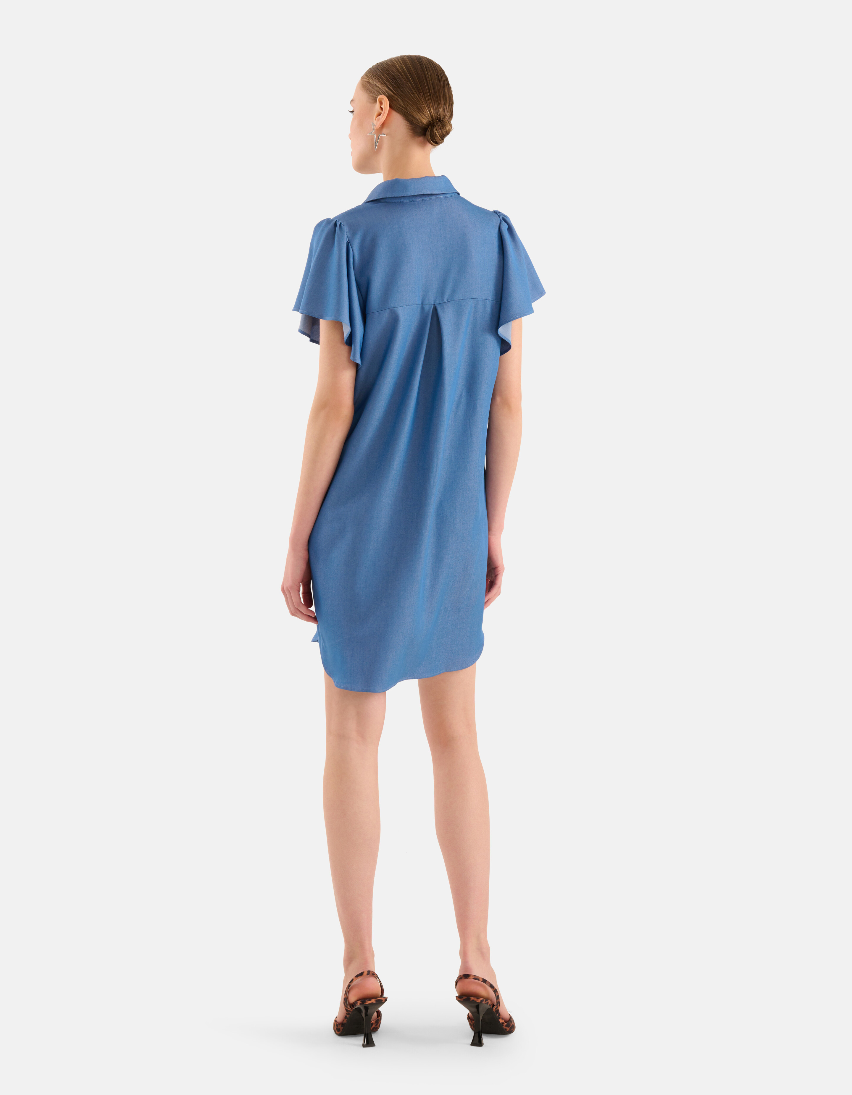 Ruffle Jurk Blauw SHOEBY WOMEN