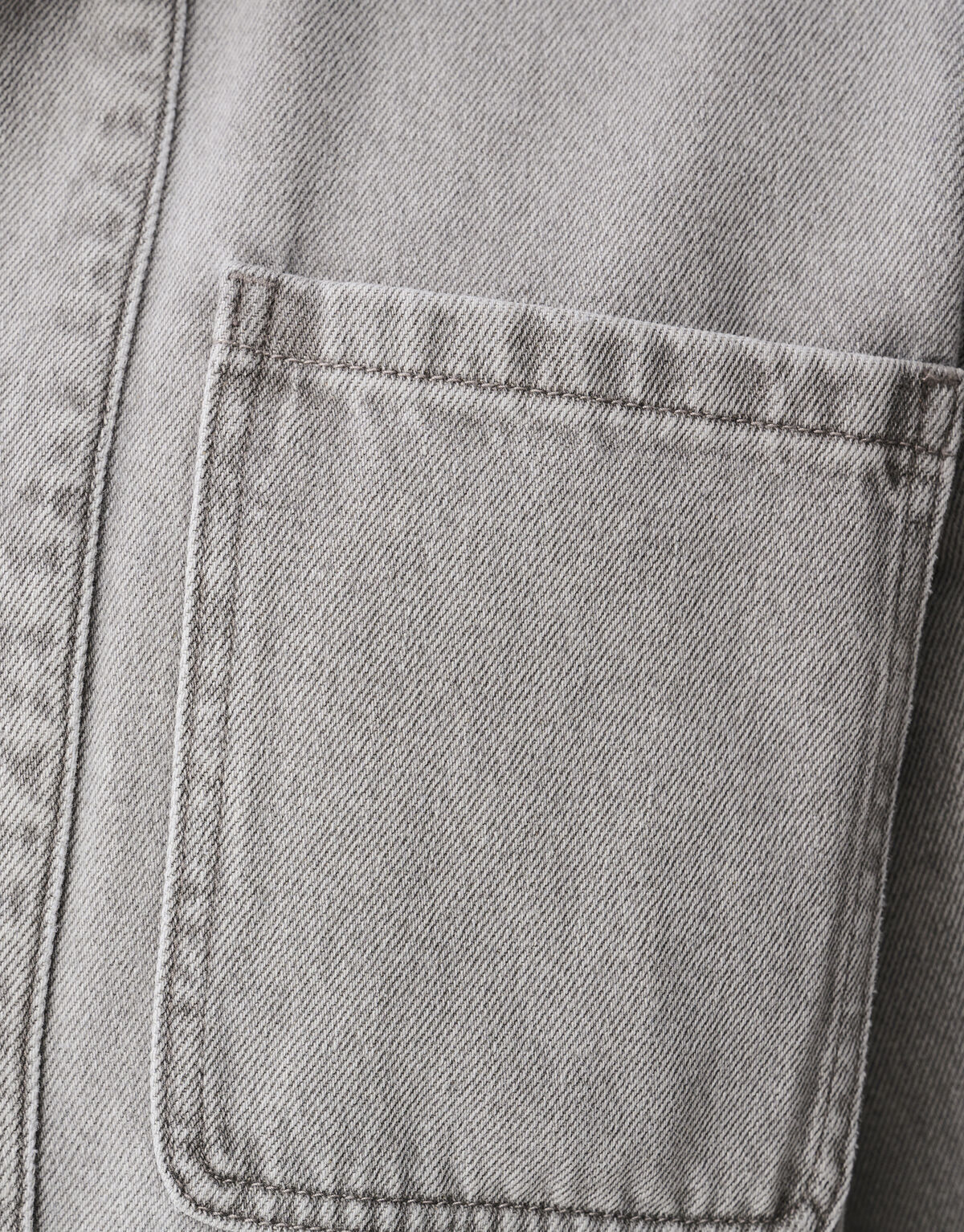 Patched Denim Overshirt Grijs SHOEBY MEN