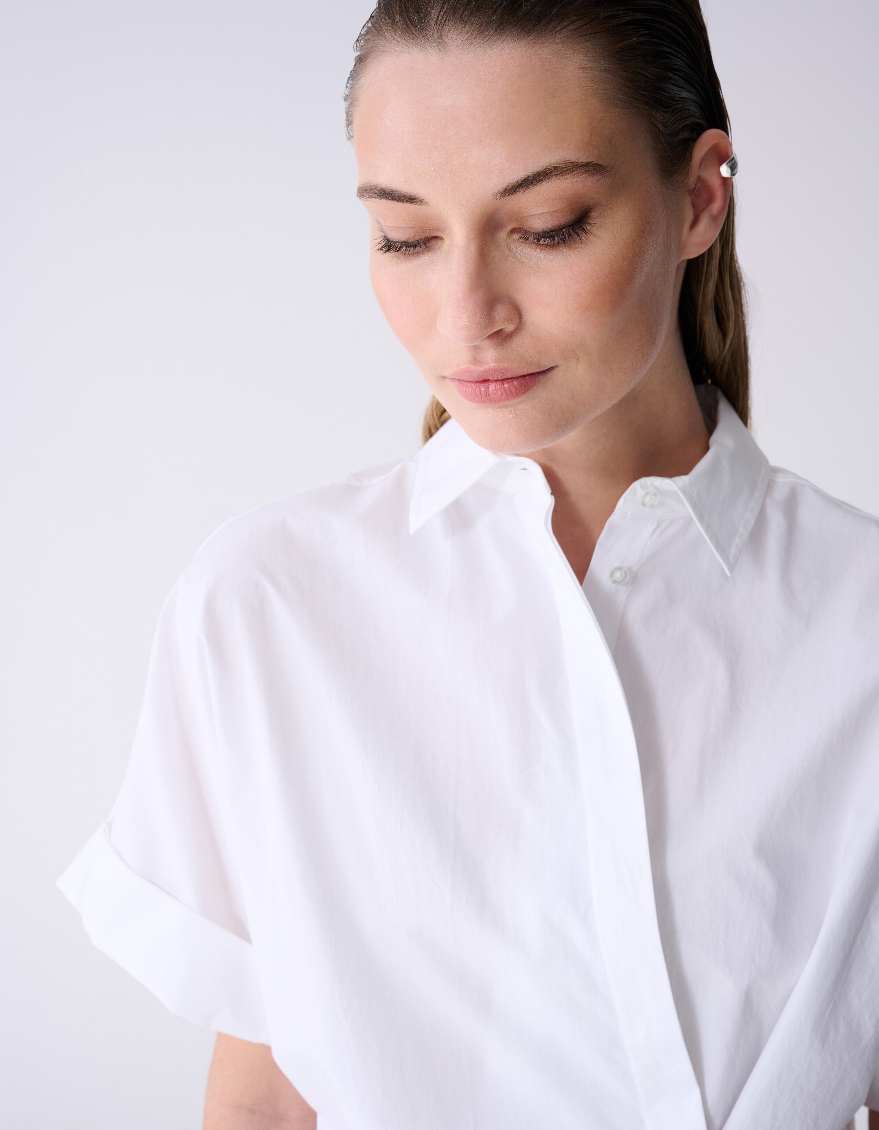 Oversized Short Sleeve Blouse Wit By Lonneke SHOEBY WOMEN