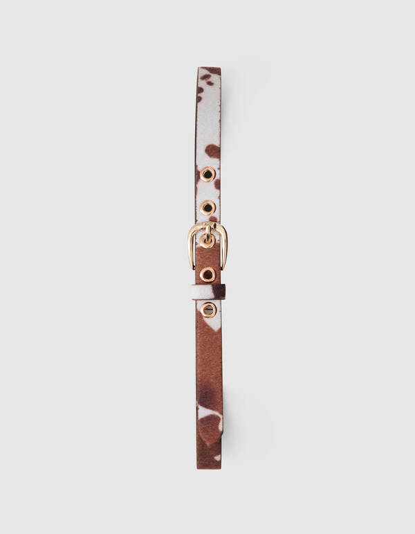 Hairy Cow Riem Bruin SHOEBY ACCESSOIRES
