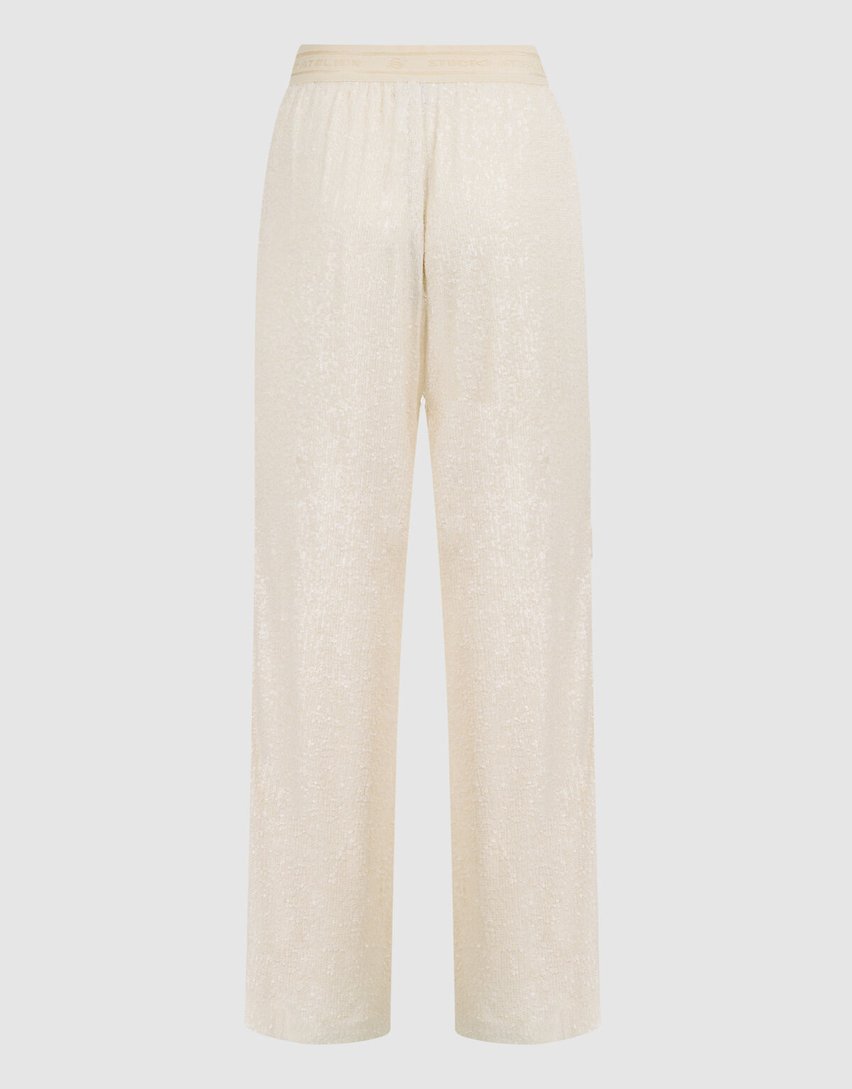 Sequin Wide Leg Broek Gebroken Wit SHOEBY WOMEN