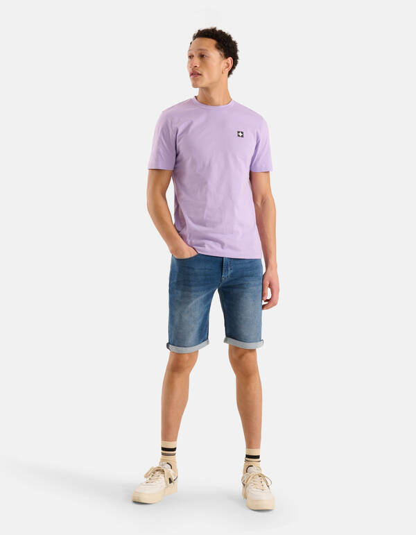 Jog Denim Short Donkerblauw Refill
