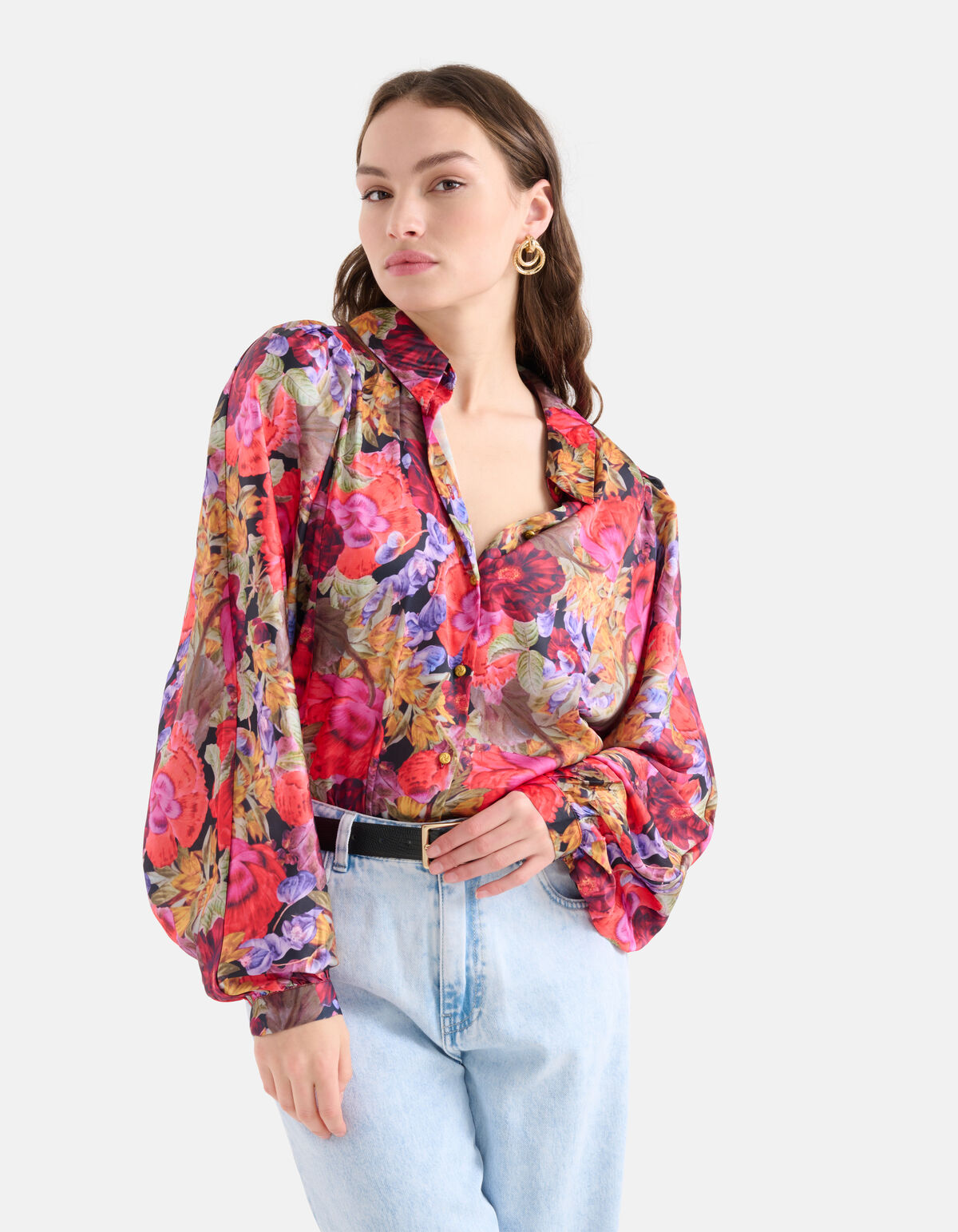 Vintage Bloemenprint Blouse SHOEBY WOMEN