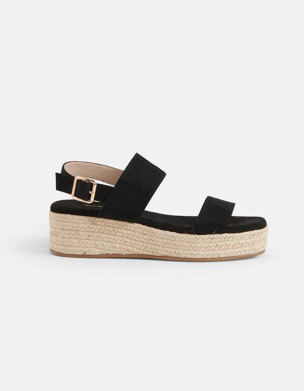 Espradilles Sleehak Zwart SHOEBY SHOES