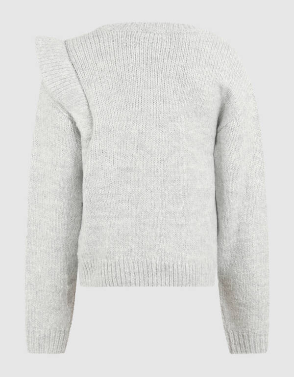 Ruffle Trui Lichtgrijs SHOEBY GIRLS