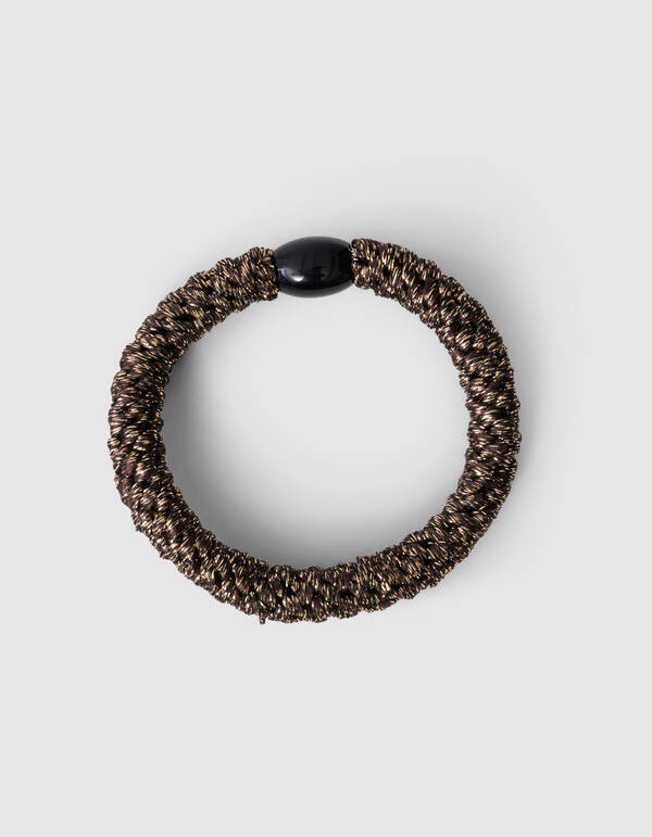 Lurex Haarelastiek Bruin SHOEBY ACCESSOIRES