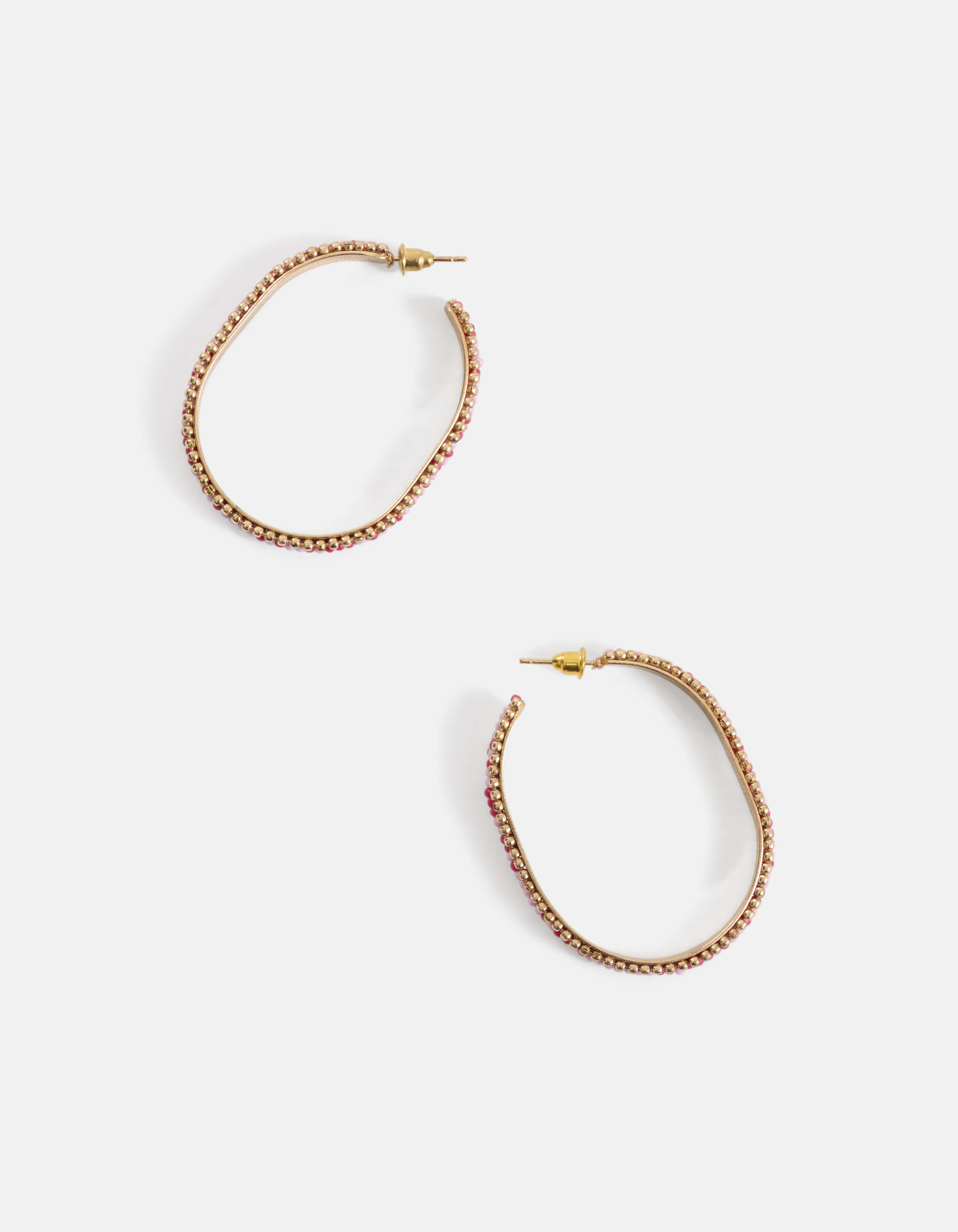 Oval Beaded Hoop Oorbellen SHOEBY ACCESSOIRES