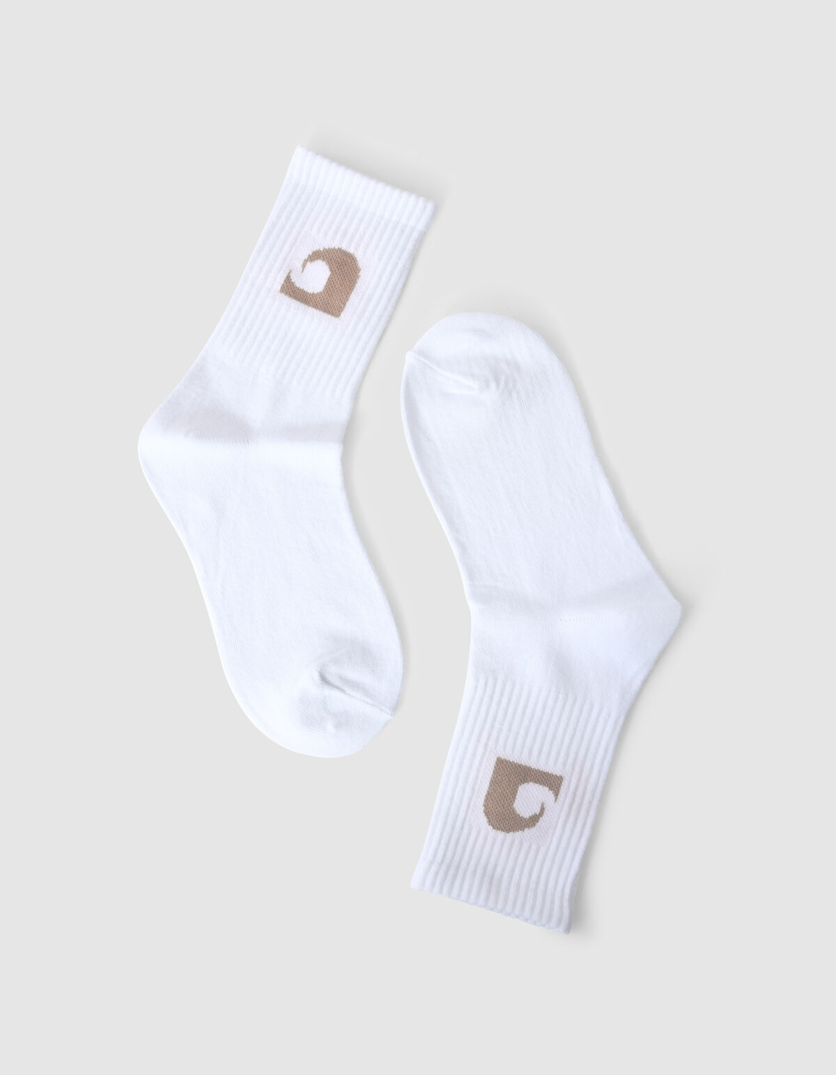 Wave Artwork Sokken Taupe SHOEBY ACCESSOIRES