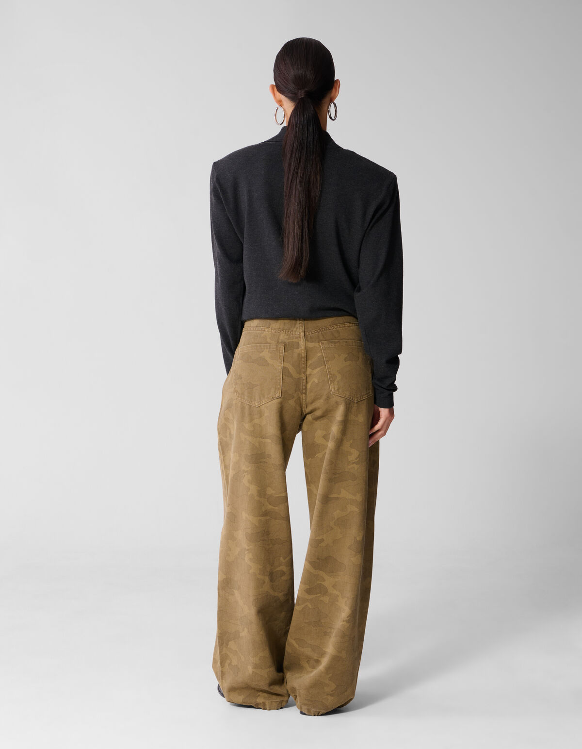 Camo Baggy Fit Jeans Bruin SHOEBY WOMEN