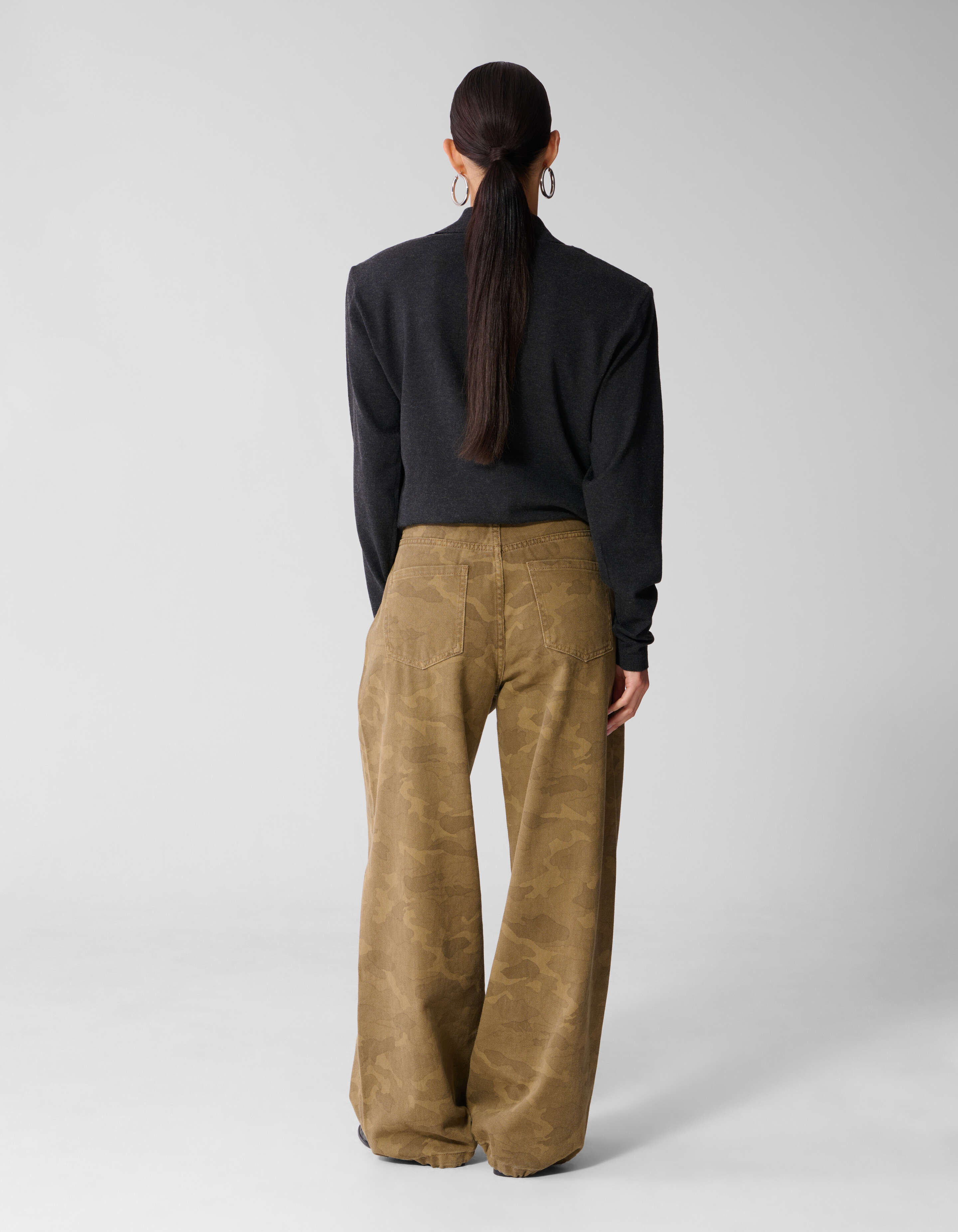 Camo Baggy Fit Jeans Bruin SHOEBY WOMEN