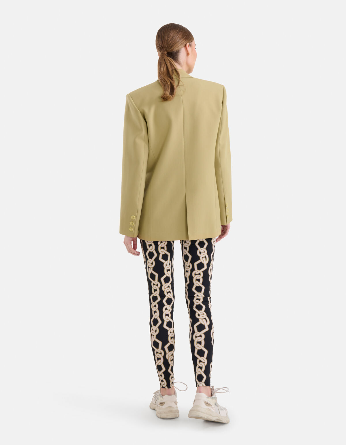 Oversized Colorblock Blazer Groen By Mieke SHOEBY WOMEN