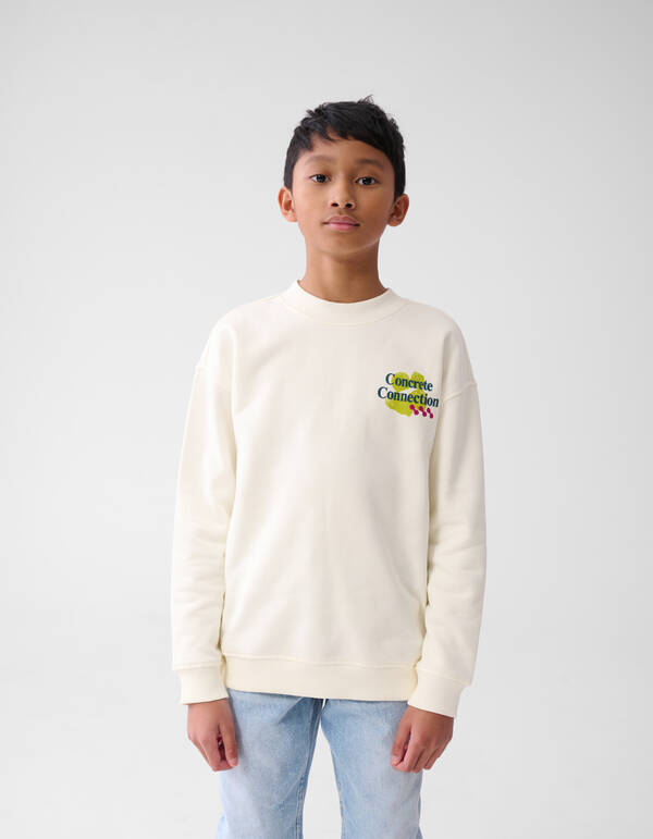 Artwork Sweater Gebroken Wit SHOEBY BOYS