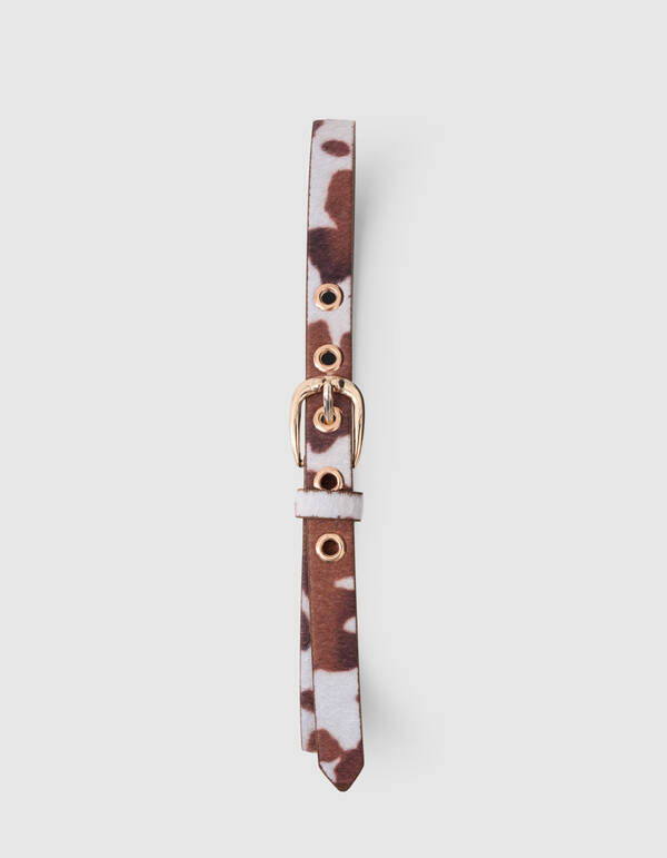 Hairy Cow Riem Bruin SHOEBY ACCESSOIRES